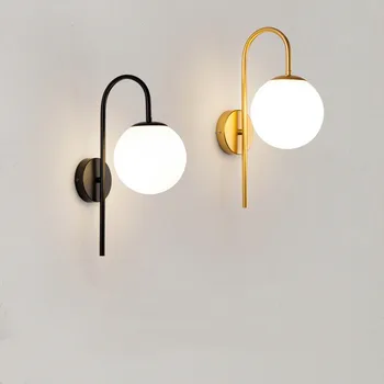 Современный светодиодный настенный светильник для гостиной, металлический настенный светильник в скандинавском минималистичном стиле, бра для спальни, прикроватные светильники, освещение домашнего декора