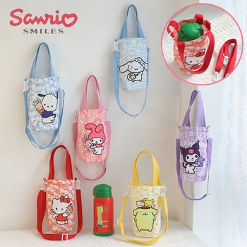 Сумка Sanrio Hello Kitty Cup Bag Мультяшная Переносная Крышка для бутылки с водой, ремень через плечо, Сумки для хранения бутылок, Сумочка, Аксессуары для напитков
