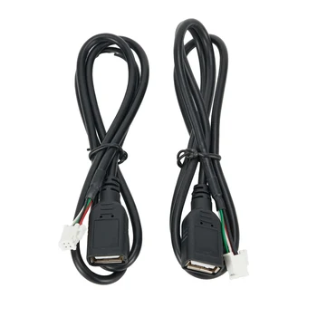 Удлинительный кабель Автомобильный USB-адаптер Автомобильный USB-кабель Замена адаптера Износостойкая Черная деталь Радио 4Pin и 6Pin
