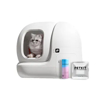 Управление приложением PETKIT Очень большой самоочищающийся ящик для кошачьего туалета для нескольких кошек-76 л Автоматический ящик для кошачьего туалета с сильным устранением запаха